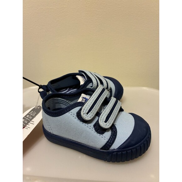NWT Wonder Nation Toddler Blue Hook and Loop Tennis Shoes Sneakers Size 4 - Picture 4 of 7